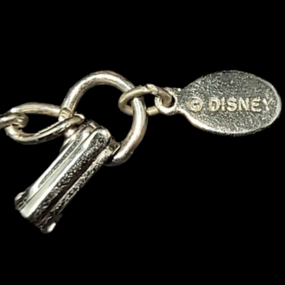 VINTAGE DISNEY CHILDS SILVER TONE 6 CHARMS BRACELET - Picture 4 of 10